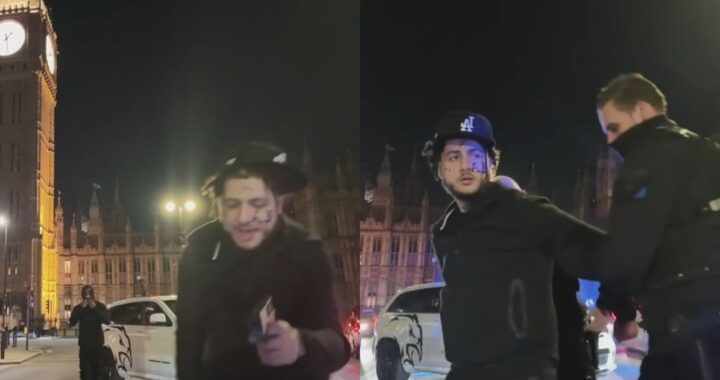 Un influencer sacó un arma de juguete en el Big Ben, simuló disparos y en minutos fue detenido por la policía