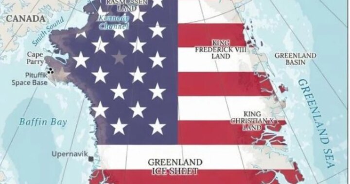 La mujer de un asesor de la Casa Blanca publica un mapa de Groenlandia con la bandera de EEUU: "Pronto"