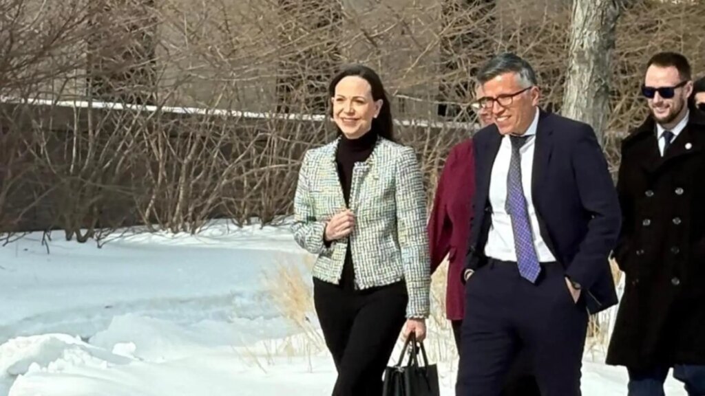 María Corina Machado llega al Departamento de Estado de Estados Unidos para reunirse con Marco Rubio
