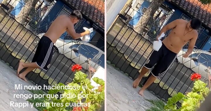Fingió que estaba mal del pie por la vergüenza de pedir un delivery para no caminar tres cuadras y el video se hizo viral