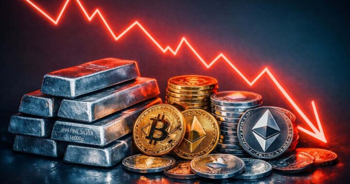Plata tokenizada dominó las liquidaciones cripto superando a Bitcoin en medio de caída del 30%