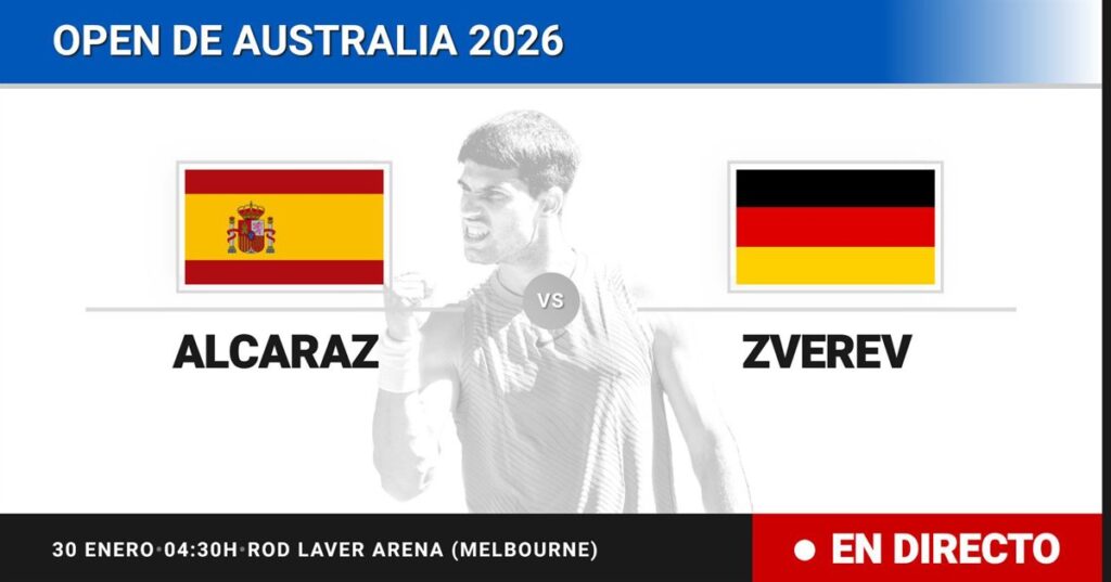Carlos Alcaraz - Alexander Zverev, en directo. Zverev se lleva el tercer set (7-6)