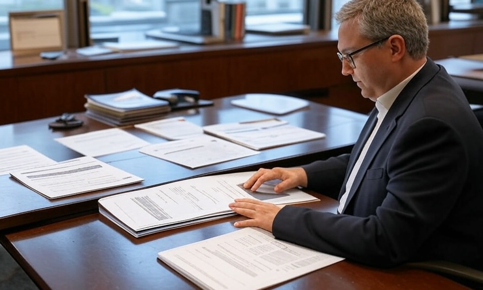 Imagen de un gráfico financiero con una flecha de demora, representando el retraso de la SEC en el lanzamiento de ETFs de mercados de predicción