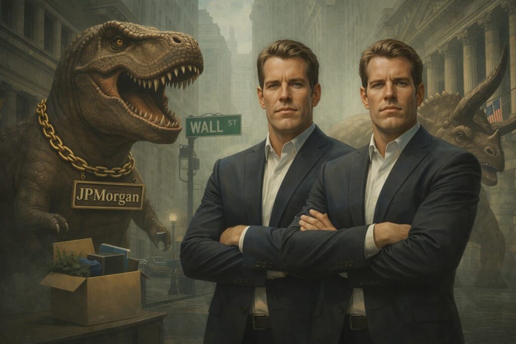 Gemini vuelve a atacar a JPMorgan y llama “dinosaurios” a los bancos de Wall Street