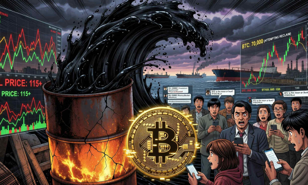 Petróleo domina Crypto Twitter mientras Bitcoin intenta recuperar los USD $70.000
