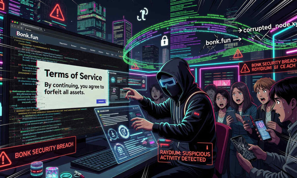 Bonk.fun sufre secuestro de dominio y hackers instalan un drainer cripto