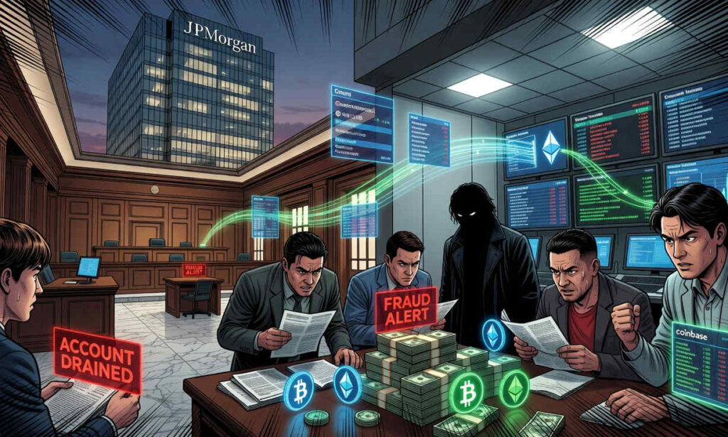 JPMorgan enfrenta demanda por presunto fraude cripto de USD $328 millones ligado a Goliath Ventures