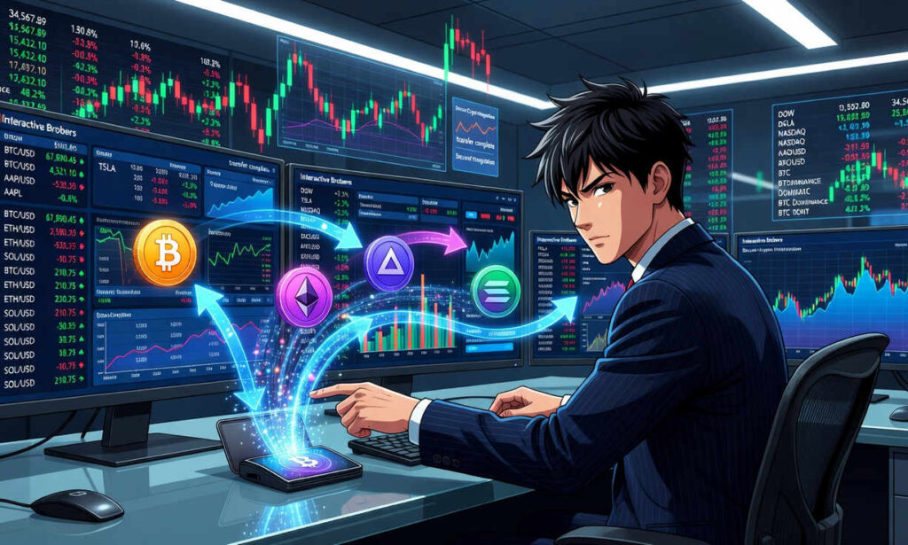 Interactive Brokers habilita transferencias cripto directas y baja costos para sus clientes