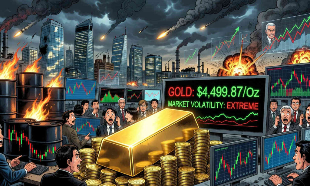 Oro rebota sobre USD $4.500 mientras la guerra con Irán agrava temor inflacionario