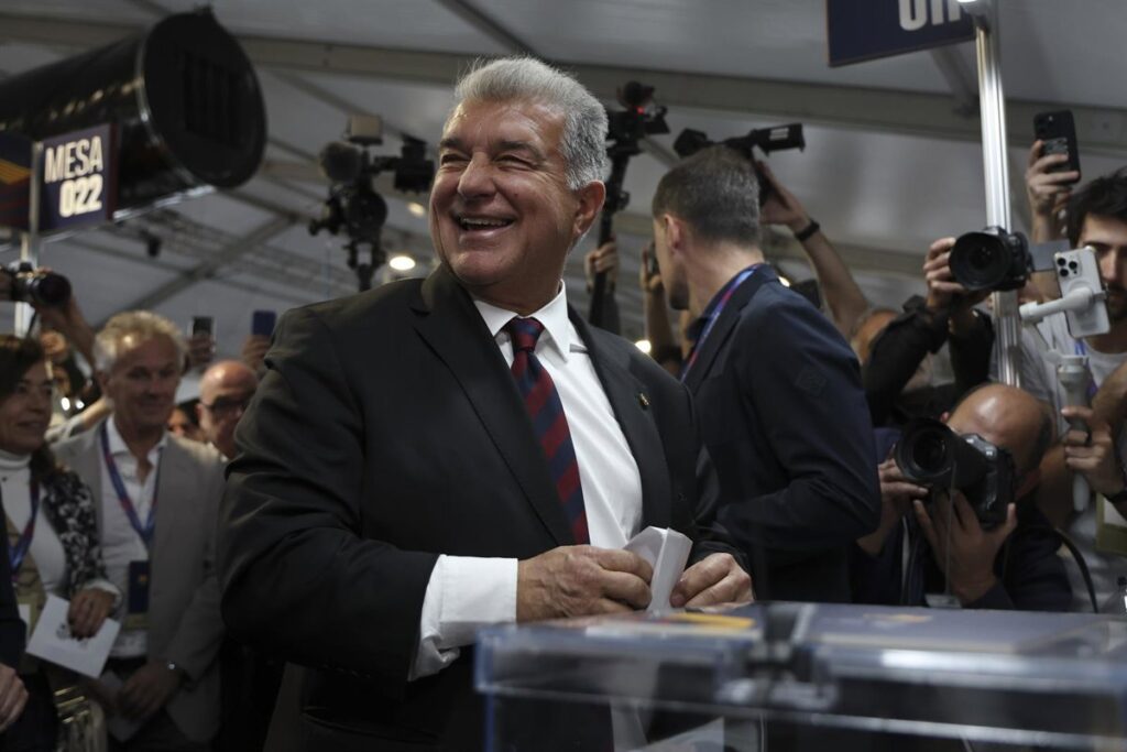 Joan Laporta, reelegido presidente del FC Barcelona con el 68,18% de los votos