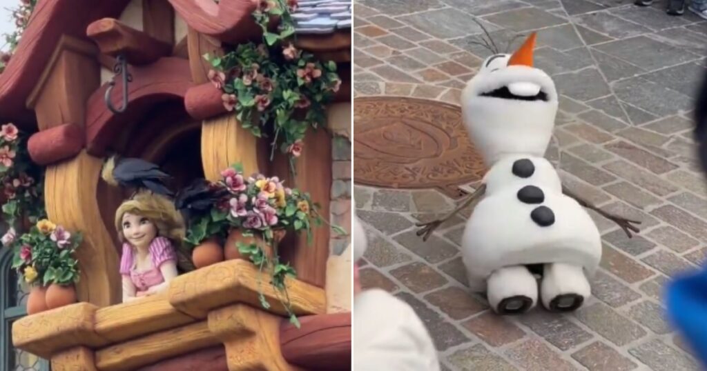 Rapunzel atacada por cuervos y Olaf desplomado: los personajes animatrónicos de Disney protagonizaron episodios insólitos