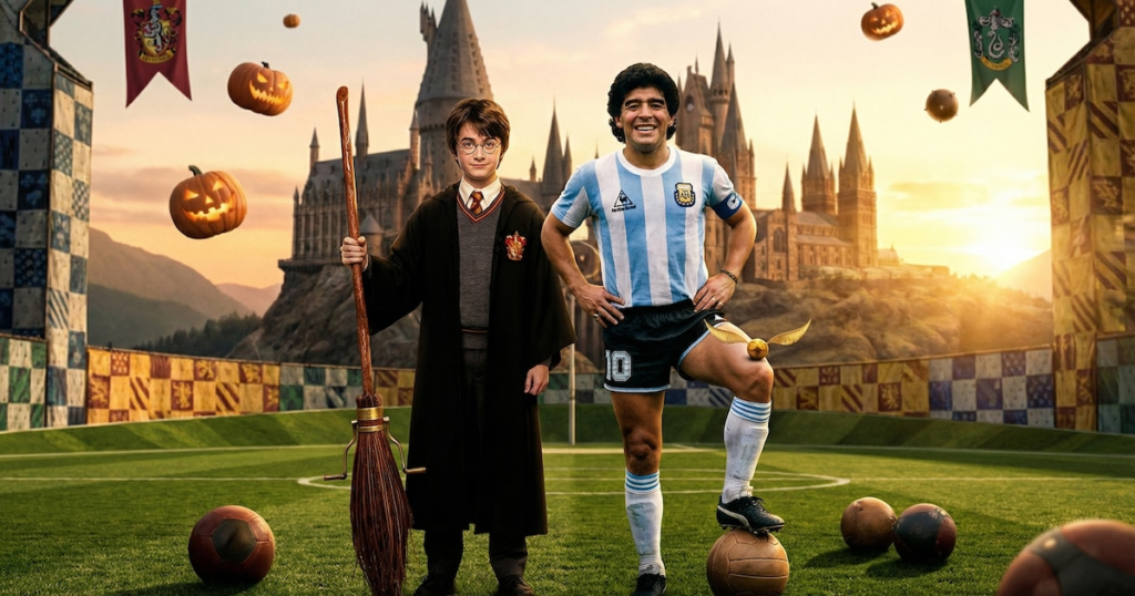 ¿Harry Potter fan de Maradona? Un guiño al astro del futbol argentino copó las redes y se volvió viral