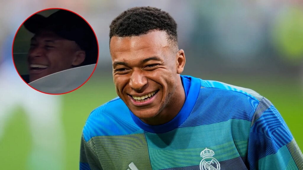 Kylian Mbappé sonriendo al salir de un entrenamiento del Real Madrid