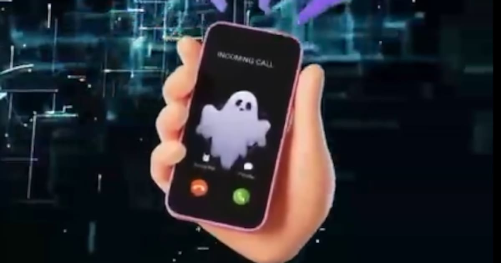 Persona recibe una llamada en su celular con una pantalla de silencio