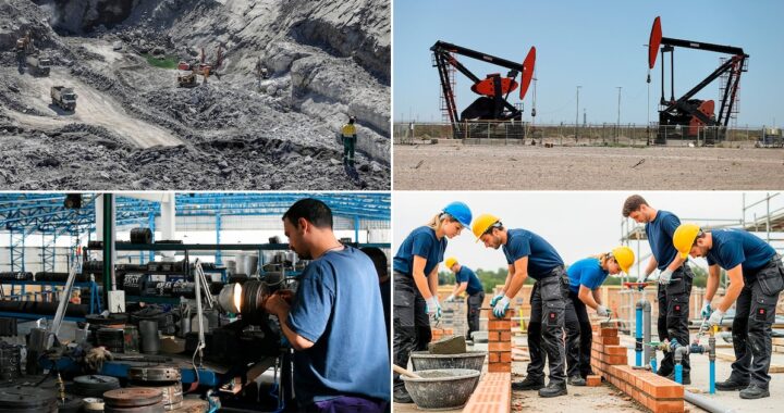 Una imagen de personas trabajando en servicios de manera eficiente y moderna