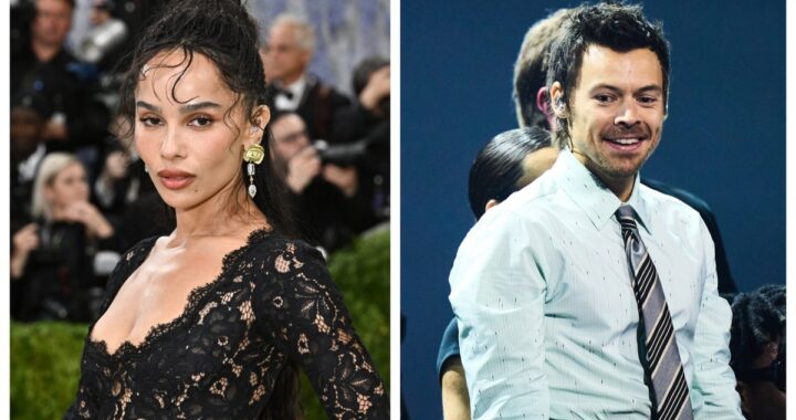 Zoë Kravitz y Harry Styles en un momento íntimo durante un paseo invernal, reflejando su boda secreta navideña