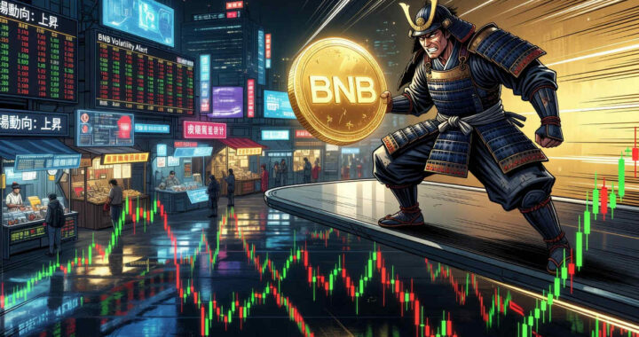 Gráfico de BNB con una subida del 1,03% en una sesión de bajo volumen