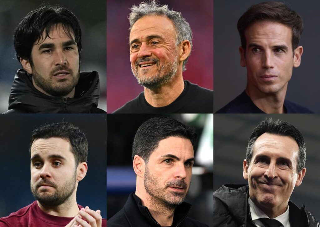 Luis Enrique Martínez y Mikel Arteta en un partido de fútbol