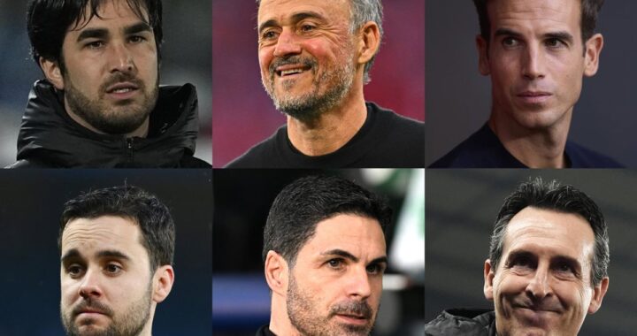 Luis Enrique Martínez y Mikel Arteta en un partido de fútbol