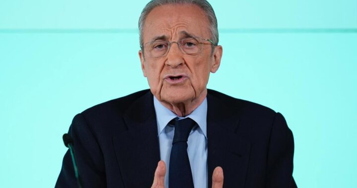 Florentino Pérez en rueda de prensa en la Ciudad Deportiva del Real Madrid