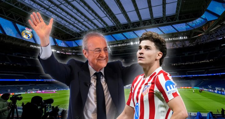 Julián Álvarez en acción con el Atlético de Madrid durante un partido de Champions League
