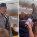 Las imágenes de un gamberro que obligó a un vuelo de Ryanair con destino Tenerife a aterrizar de emergencia en Portugal