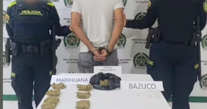 Agentes de policía incautan drogas a alias 'El Flaco' en operativo en Talaigua Nuevo