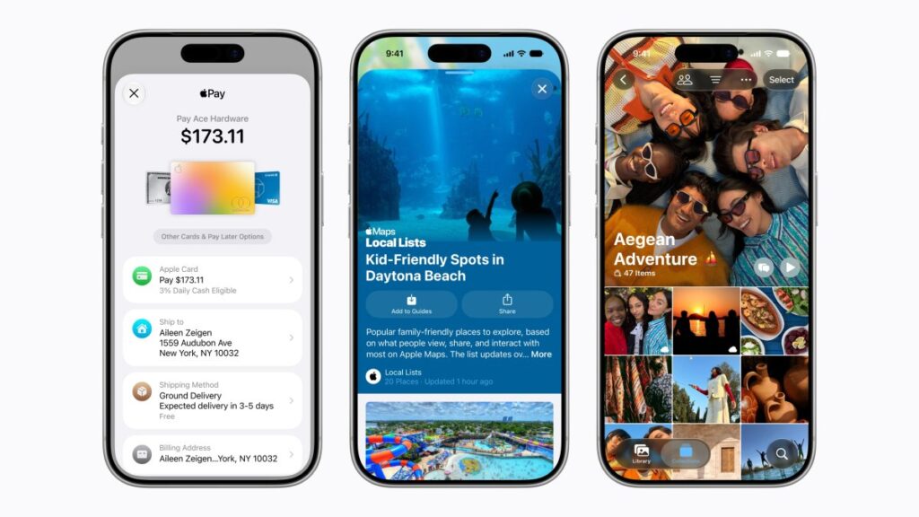 iPhone mostrando las nuevas funciones de iOS 27 como Wallet y Maps en pantalla