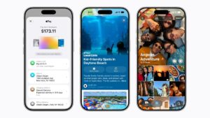 iPhone mostrando las nuevas funciones de iOS 27 como Wallet y Maps en pantalla