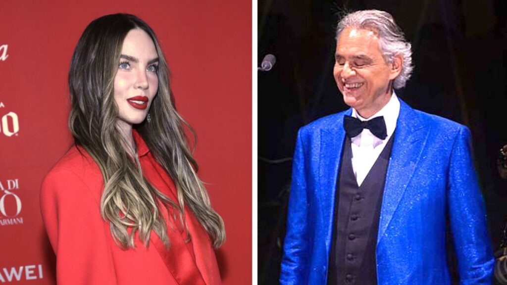 Belinda y Andrea Bocelli interpretando 'Bésame Mucho' en el Auditorio Nacional antes del Mundial 2026
