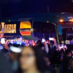 Vehículo de hinchas colombianos chocado contra poste en Puente Aranda, Bogotá