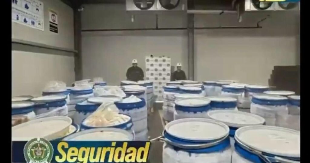 Contenedor con 578 kg de cocaína ocultos en pulpa de guayaba incautado en Cartagena