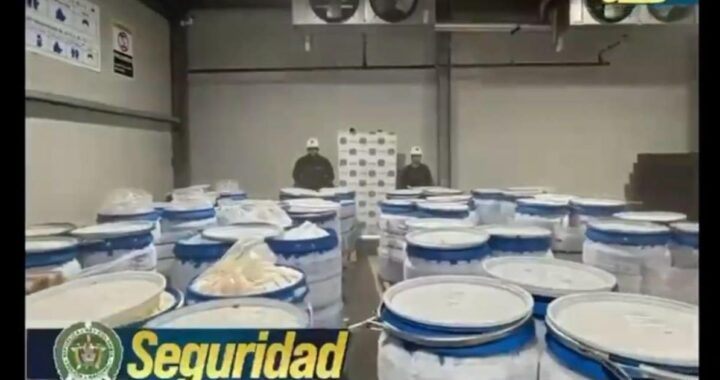 Contenedor con 578 kg de cocaína ocultos en pulpa de guayaba incautado en Cartagena