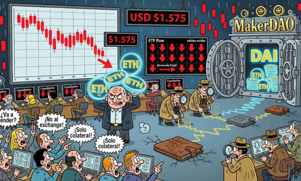Gráfico de transacción on-chain de 80.001 ETH desde billetera de Joseph Lubin a MakerDAO