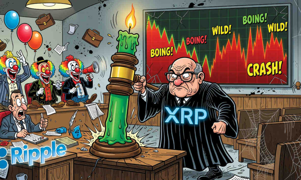 Gráfico de XRP mostrando alza del 6.46% con resistencias técnicas y bajo volumen de trading