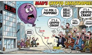 Gráfico de caída del token POL de Polygon mostrando descenso del 93% desde su máximo histórico
