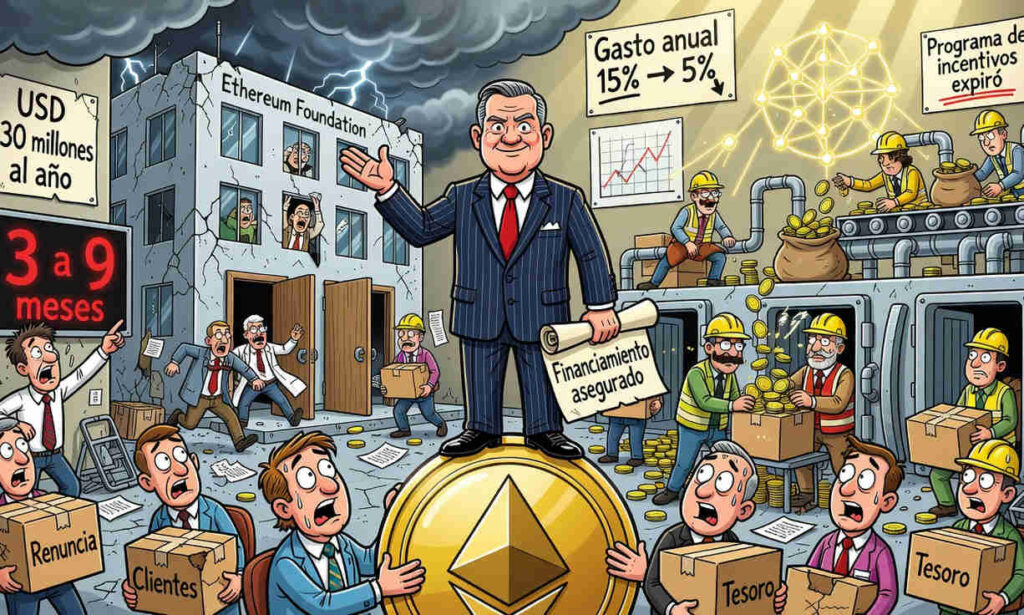 Gráfico de Ethereum mostrando tensiones entre financiamiento institucional y staking descentralizado