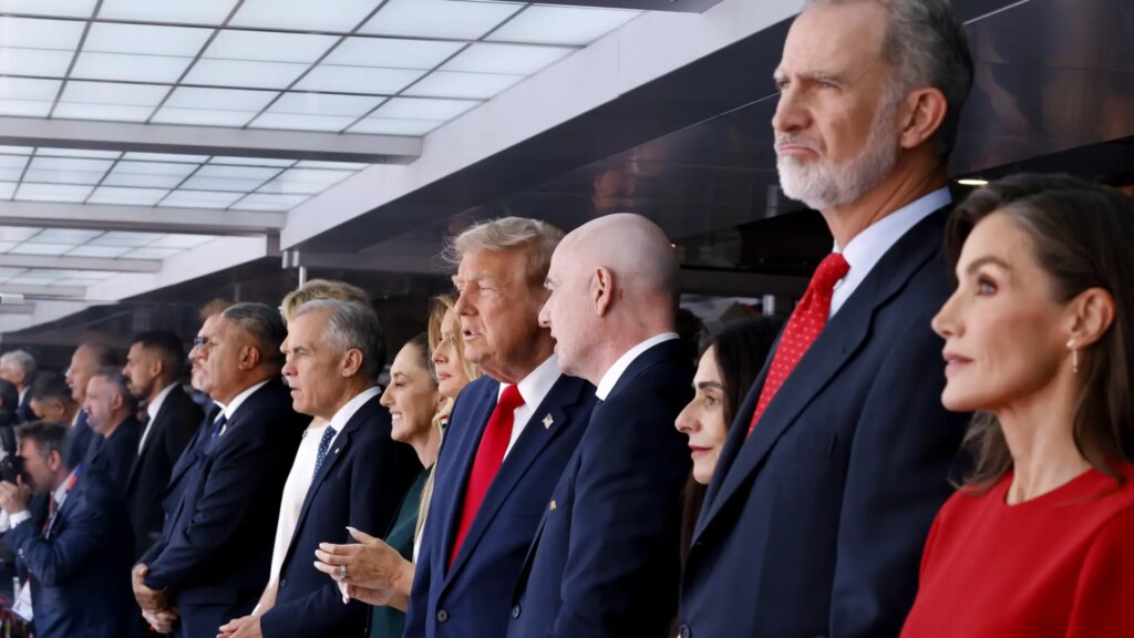 La final también se juega en un palco al rojo vivo: Trump, Pedro Sánchez, los reyes, Sheinbaum...
