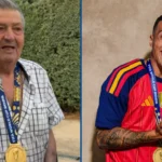 Pedro Porro cumple su promesa y regala su medalla de campeón del mundo a su abuelo: "Es un orgullo esto, no lo sabes bien"