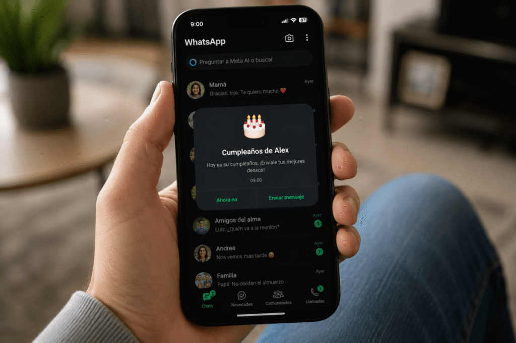 WhatsApp le sigue los pasos a Telegram con nuevos recordatorios de cumpleaños