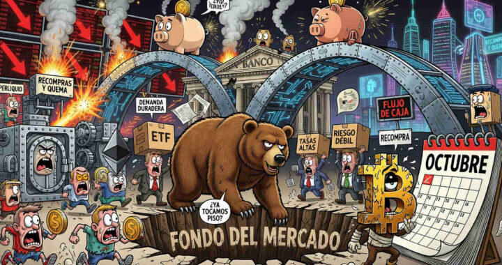 Gráfico de Bitcoin cerca de USD 59.500 con proyección de piso en octubre según Cantor Fitzgerald