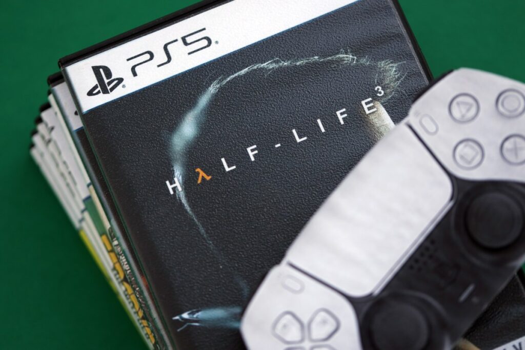 Consola PlayStation 5 con juego físico y digital, simbolizando el fin de los discos en 2028
